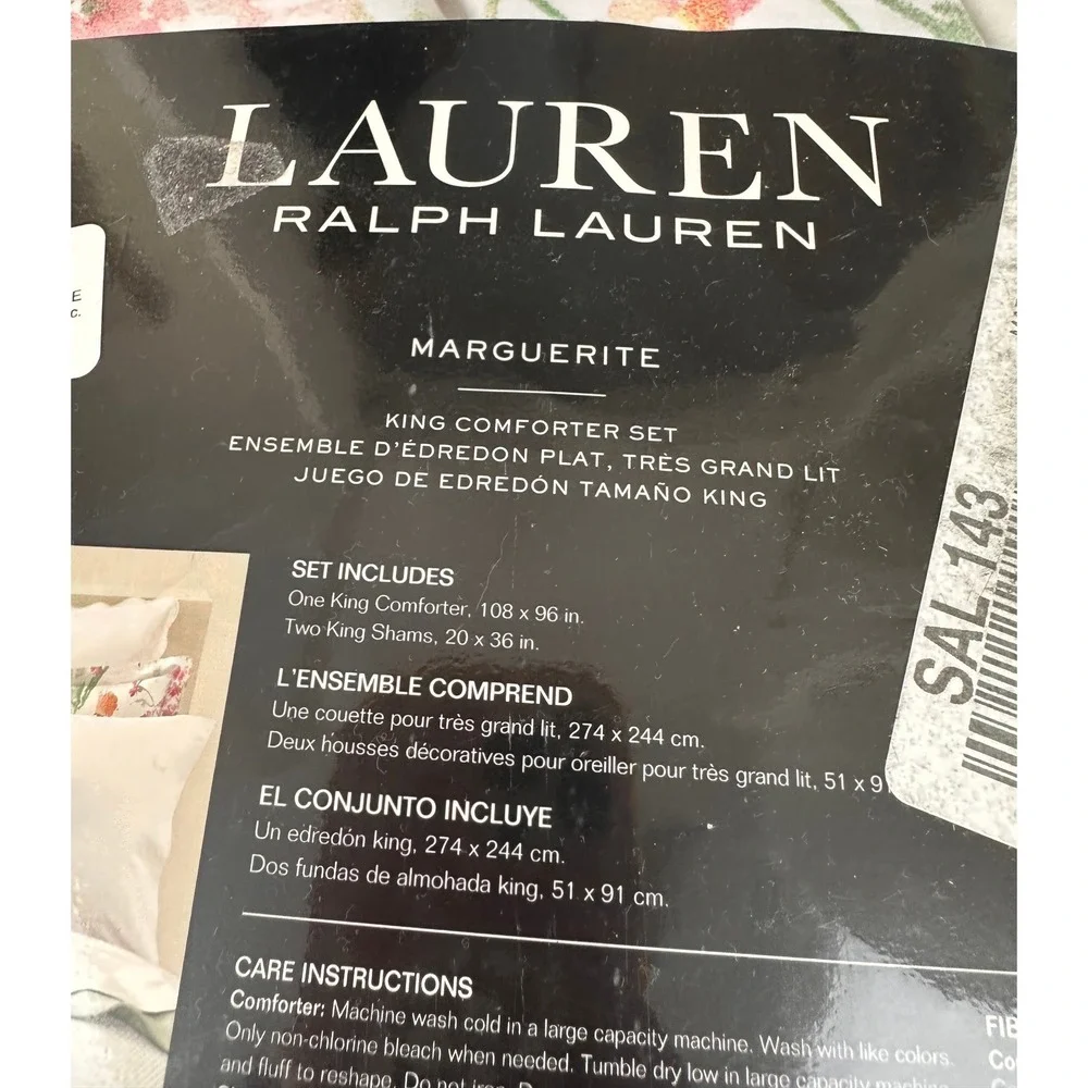 Lauren Ralph Lauren NWT Marguerite King Comforter Set Floral Green Multi NEW